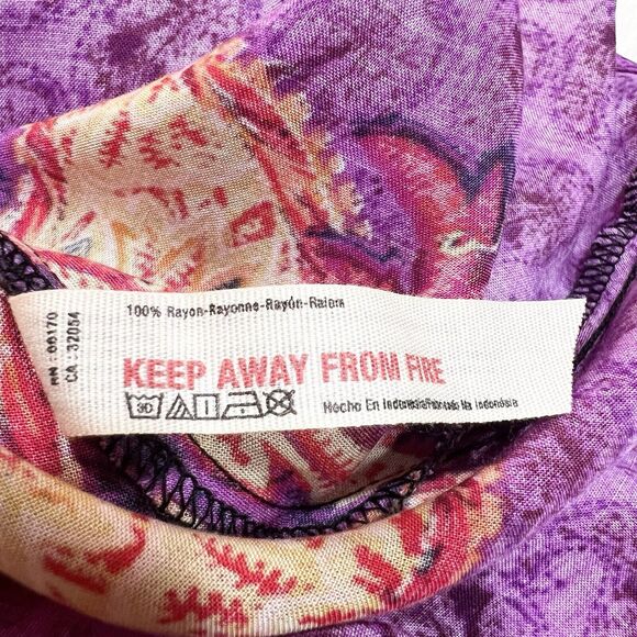 Free People Rendezvous Girl Slip Dress Black Purple Sz M Boho Asymmetrical - Picture 9 of 11